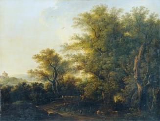 Johann Josef Schindler, Waldausgang, Öl auf Holz, 64,5 x 86,5 cm, Belvedere, Wien, Inv.-Nr. 777 ...