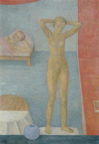 Walther Gamerith, Zwei Mädchen, vor 1935, Öl auf Leinwand, 156,5 x 108,5 cm, Belvedere, Wien, I ...