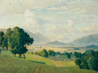 Richard Kaiser, Landschaft in Oberbayern, 1939, Öl auf Leinwand, 121 x 161 cm, Belvedere, Wien, ...