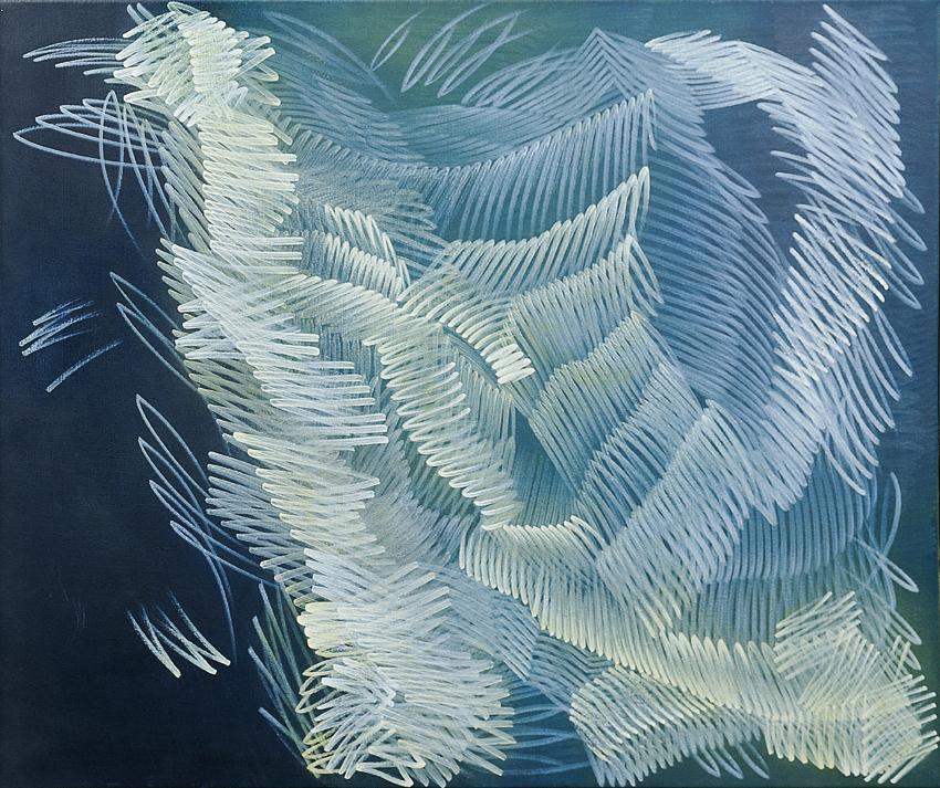 Alice Berger-Hammerschlag, Receding Lightwaves, 1969, Acryl, Öl auf Leinwand, 94 x 114,3 cm, Be ...