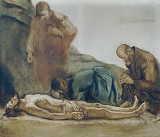 August Eduard Wenzel, Grablegung Christi, 1922, Öl auf Leinwand, 148 x 171 cm, Belvedere, Wien, ...