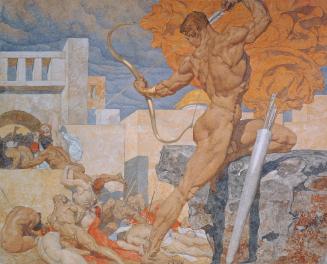 Alexander Rothaug, Apollo, die Pestpfeile aussendend, um 1920, Öl auf Leinwand, 185 x 236 cm, B ...