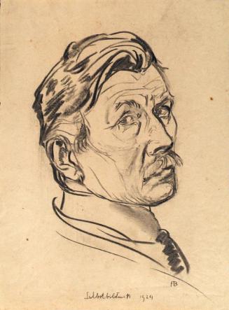 Franz Barwig d. Ä., Selbstbildnis, 1924, Kohle auf Papier, 42 x 31,5 cm, Belvedere, Wien, Inv.- ...