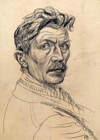 Franz Barwig d. Ä., Selbstbildnis, 1927, Kohle auf Papier, 44,5 x 31 cm, Belvedere, Wien, Inv.- ...