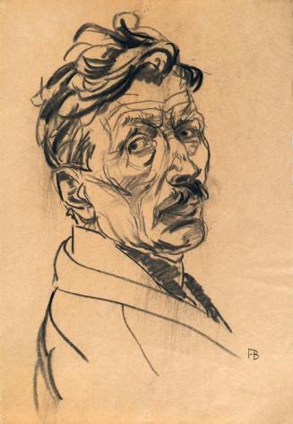 Franz Barwig d. Ä., Selbstbildnis, 1927, Kohle auf Papier, 45 x 31,5 cm, Belvedere, Wien, Inv.- ...