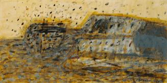 Walter Pichler, Schlafender mit Fliegen, 1995, Tempera auf Papier, 29,5 x 57 cm, Belvedere, Wie ...