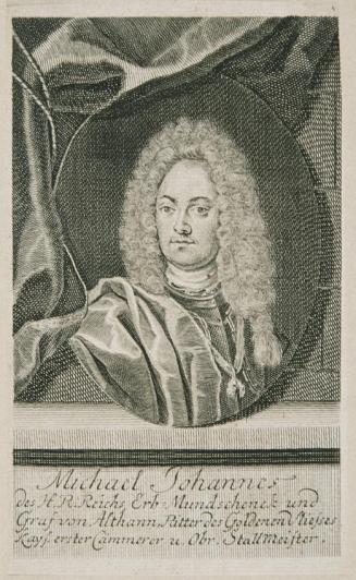 Michael Johann Graf Althann, undatiert, Kupferstich auf Papier, Blattmaße: 15,7 × 9,2 cm, Belve ...