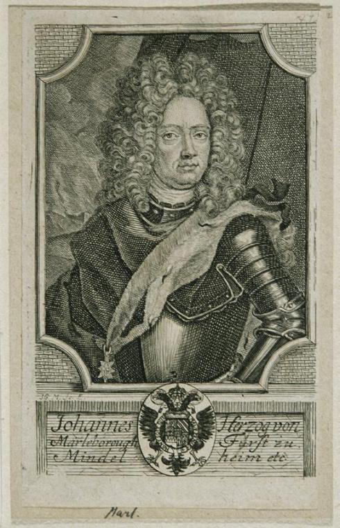 Johann Georg Mentzel, John Churchill Herzog von Marlborough, um 1711, Kupferstich auf Papier, B ...