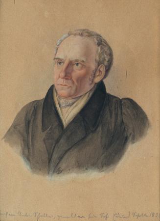 Johann Nepomuk Schaller, Professor Anton Schaller, der Vater des Künstlers, 1828, Aquarell auf  ...