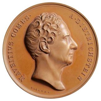 Konrad Lange, Medaille auf Moritz Joseph Johann Fürst Dietrichstein, Direktor der Münz- und Ant ...