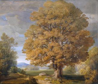 Heinrich Kugler, Landschaft mit Eiche, Öl auf Leinwand, 86 x 100 cm, Wien, Österreichische Gale ...