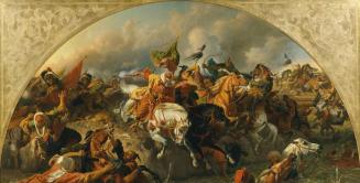 Karl von Blaas, Die Schlacht bei Zenta 1697, 1863, Öl auf Leinwand, 133 x 260 cm, Belvedere, Wi ...