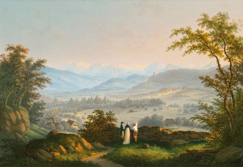 Johann Caspar Rahn, Umgebung der Ruine Habsburg, 1803, Öl auf Leinwand, 53,3 x 76,5 cm, Belvede ...