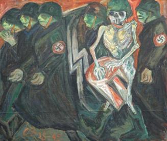 Carl Zahraddnik, Totentanz, 1938–1945, Öl auf Leinwand, 127,5 x 150 cm, Artothek des Bundes, Da ...