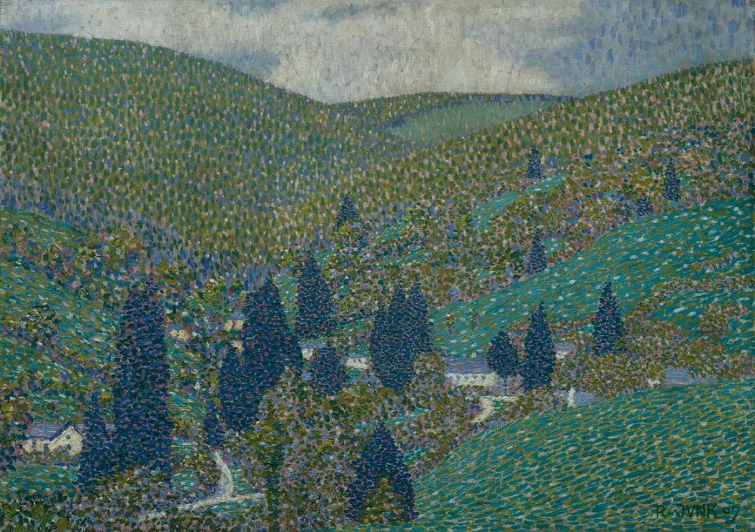 Rudolf Junk, Frühling, 1907, Öl auf Leinwand, 50 x 70 cm, Belvedere, Wien, Inv.-Nr. 807