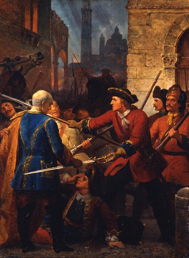 Der Überfall von Cremona 1702 von Karl von Blaas