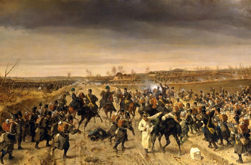 Fritz L'Allemand, Die Schlacht bei Oberselk am 3. Februar 1864 (Szene aus dem Schleswig-Holstei ...
