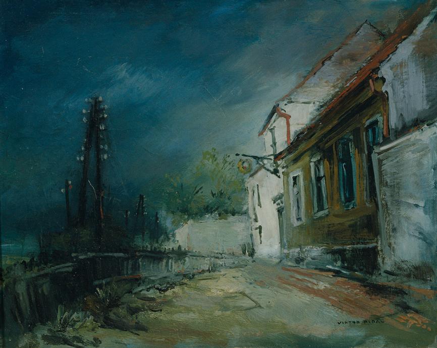 Victor Pipal, Die letzten Häuser (Motiv aus Krems), 1937, Öl auf Leinwand, 48 x 61 cm, Belveder ...