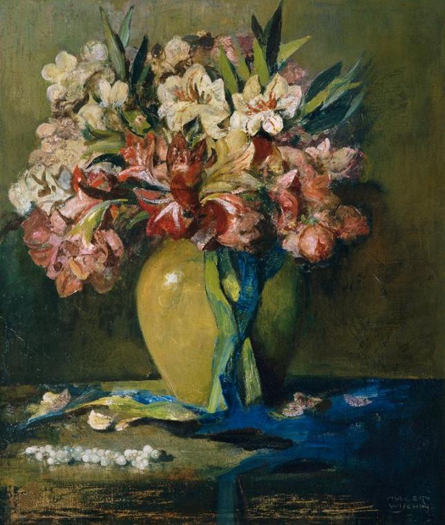 Anton Müller-Wischin, Blumenstrauß, um 1939, Öl auf Leinwand, 102 × 85,8 cm, Belvedere, Wien, I ...