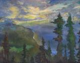 Richard Harlfinger, Altausee, 1940, Öl auf Leinwand, 84 x 109 cm, Belvedere, Wien, Inv.-Nr. 417 ...