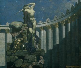 Alexander Rothaug, Dido auf dem Scheiterhaufen, 1935, Öl auf Leinwand, 100 x 120 cm, Belvedere, ...