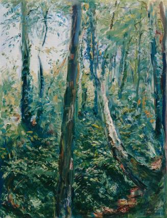 Max Slevogt, Waldweg, Ende 19.–Anfang 20. Jahrhundert, Öl auf Leinwand, 94,5 × 72 cm, Belvedere ...