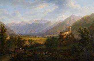 Ferdinand Runk, Das Glurnsertal mit der Etsch in Tirol, Öl auf Leinwand, 66 x 102,5 cm, Belvede ...