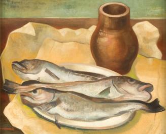 Viktor Planckh, Stillleben mit Fischen, um 1925, Öl auf Leinwand, 41 × 49 cm, Belvedere, Wien,  ...