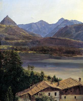 Ferdinand Georg Waldmüller, Der Wolfgangsee, 1835, Öl auf Holz, 32 x 26 cm, Belvedere, Wien, In ...