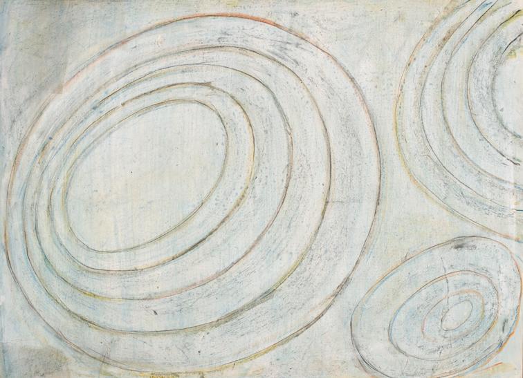 Hildegard Joos, Ohne Titel, undatiert, Mischtechnik auf Papier, 44 x 60 cm, Belvedere, Wien, In ...