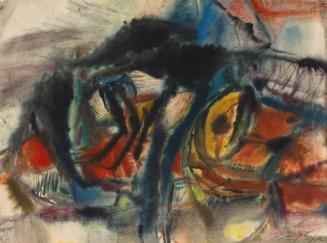 Karl Kreutzberger, Groteske Spinne, 1965, 52 x 69 cm, Belvedere, Wien, Inv.-Nr. Lg 1238