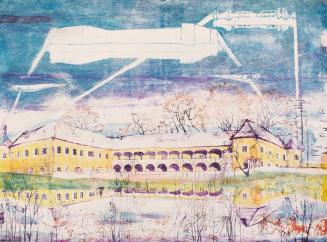 Ernestine Rotter-Peters, Wasserschloss Meires zwischen Zukunft und Vergangenheit, 1969, Metallp ...