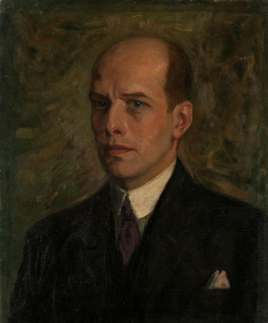 Isabella Mikulicz-Breyer, Porträt Otto Breyer, undatiert, Öl auf Leinwand, 60 x 50 cm, Belveder ...