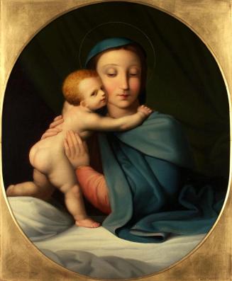 Johann Evangelist Scheffer von Leonhardshoff, Madonna mit Kind, 1817, Öl auf Leinwand, 61 x 51  ...