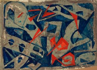 Éva Nagy, Komposition, 1959, Tempera auf Papier, 35 x 48 cm, Belvedere, Wien, Inv.-Nr. 10215