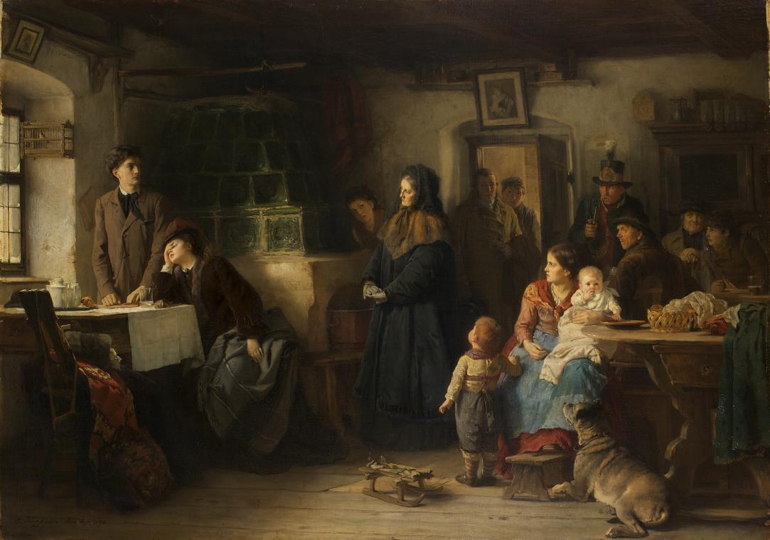 Eduard Kurzbauer, Die ereilten Flüchtlinge, 1870, Öl auf Leinwand, 101 x 143 cm, Belvedere, Wie ...