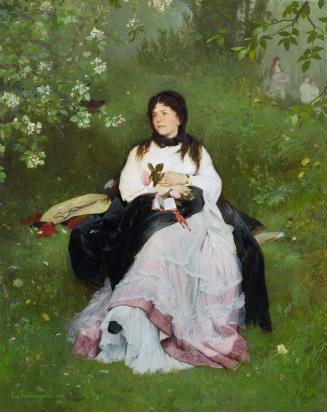 Gabriel von Max, Ein Frühlingsmärchen, 1872, Öl auf Leinwand, 148 x 120 cm, Belvedere, Wien, In ...