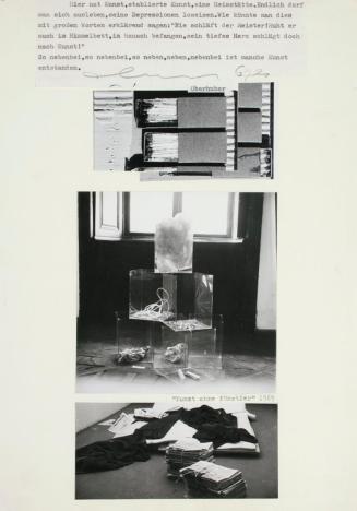 Oswald Oberhuber, Kunst ohne Künstler, 1969, Collage, 33 x 22,5 cm, Belvedere, Wien, Inv.-Nr. 1 ...