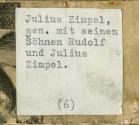 Georg Klimt, Unbekannter Fotograf, Julius Zimpel sen. mit seinen Söhnen Rudolf und Julius, um 1 ...