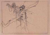Cornelius Kolig, Vier Skizzen zu Oberes und Unteres Belvedere, 1985, Bleistift auf Papier, je:  ...