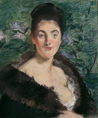 Édouard Manet, Dame im Pelz, um 1880, Pastell auf Leinwand, 55,8 x 45,8 cm,  Belvedere, Wien, I ...