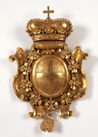 Unbekannter Künstler, Wappenkartusche des Prinzen Eugen von Savoyen, 19. Jahrhundert, Holz, ver ...