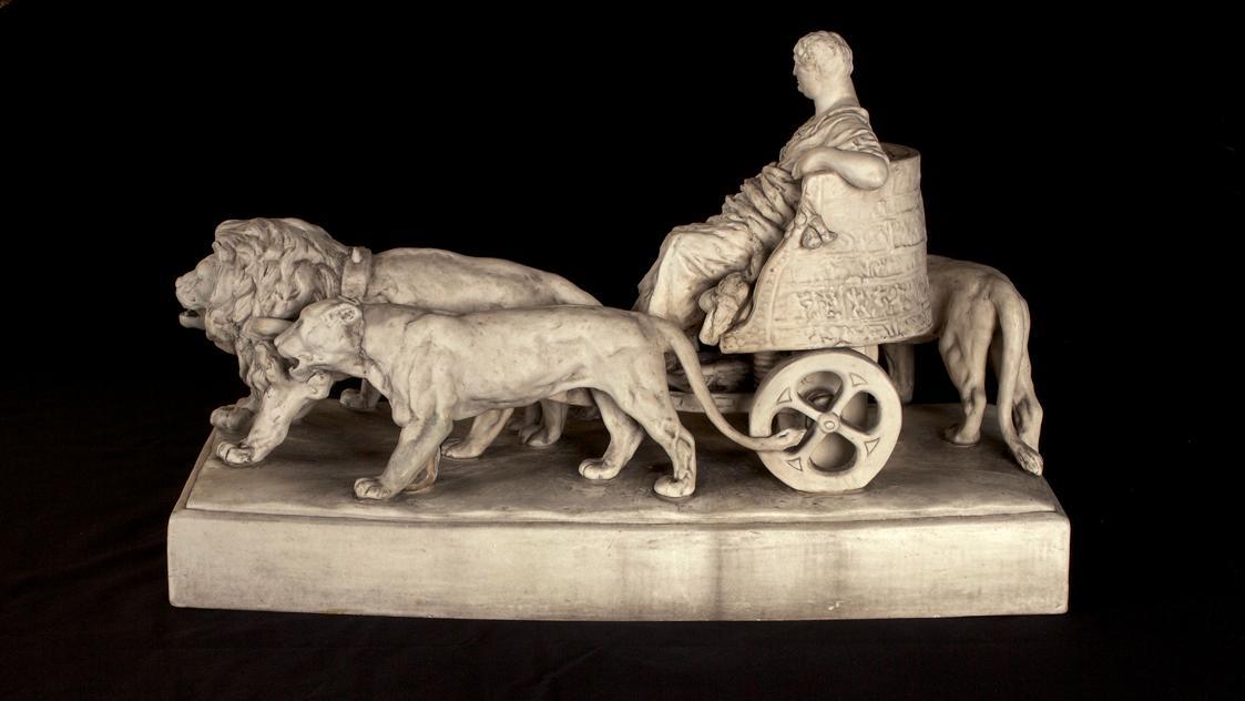 Arthur Strasser, Marc Anton auf dem Triumphwagen (Modell für die Bronzegruppe), um 1896/1898, B ...