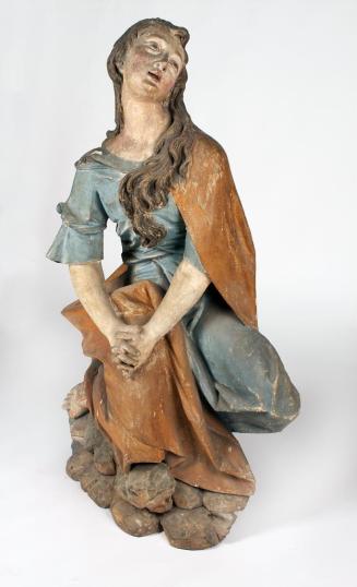 Joseph Anton Pfaffinger, Heilige Maria Magdalena, um 1720/1730, Holz, gefasst, H: 140 cm, Belve ...