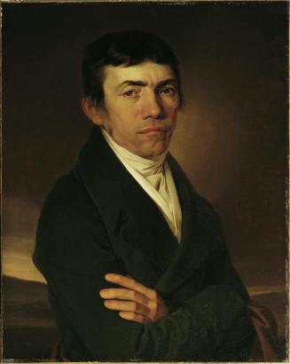 Franz Eybl, Mann mit verschränkten Armen, um 1830, Öl auf Leinwand, 57 x 45 cm, Belvedere, Wien ...