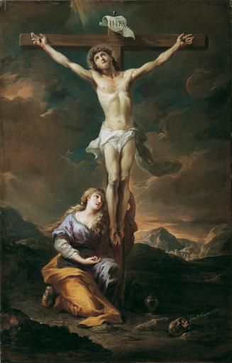 Martino Altomonte, Kruzifixus mit Maria Magdalena, 1728, Öl auf Leinwand, 118 x 75 cm, Belveder ...