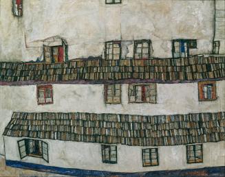 Egon Schiele, Hauswand (Fenster), 1914, Öl auf Leinwand, 111 × 142 cm, Belvedere, Wien, Inv.-Nr ...