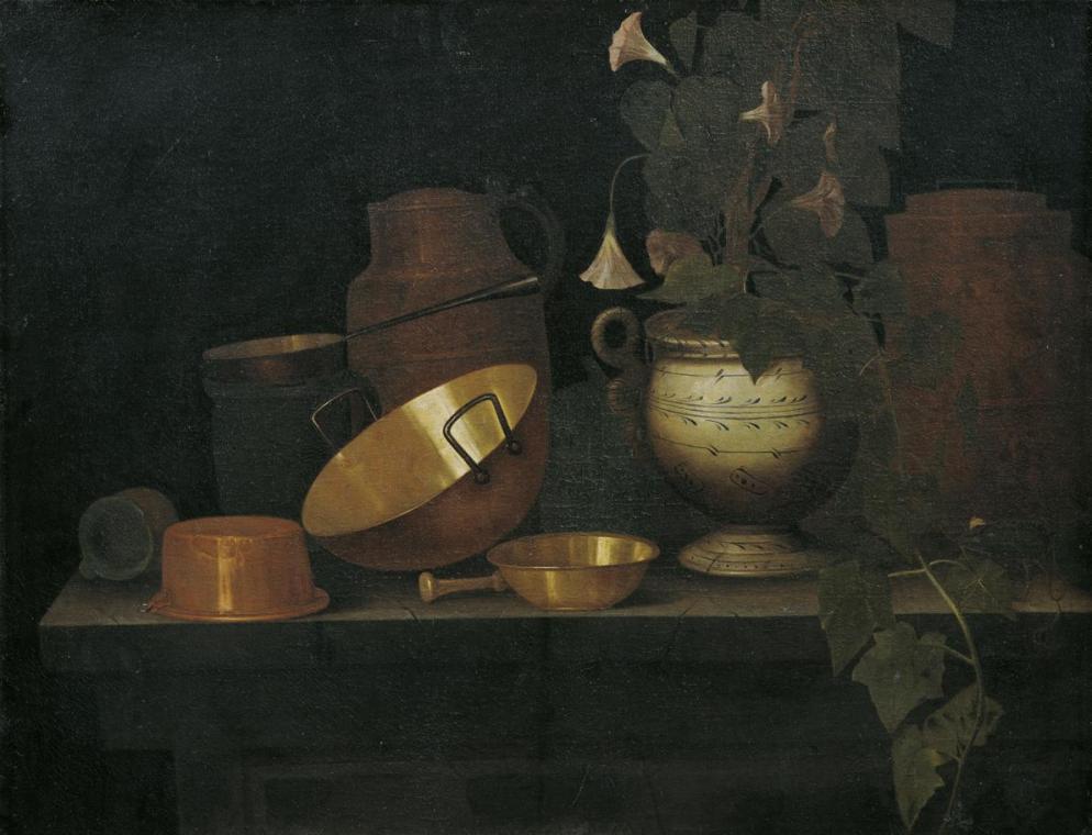 Joannes de Cordua, Stillleben mit Kupfergeschirr, Öl auf Leinwand, 70 x 91 cm, Belvedere, Wien, ...