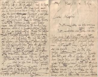Gustav Klimt, Brief von Gustav Klimt an Emilie Flöge, 11.5.1896, Feder in schwarzer Tusche auf  ...