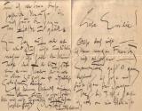 Gustav Klimt, Brief von Gustav Klimt an Emilie Flöge, um 1899, Feder in schwarzer Tusche auf Pa ...